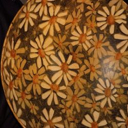 Kashmiri Hand Painted Paper Mashe Fruit Or Serving Bowl