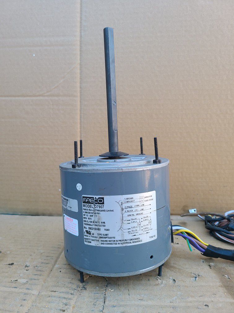 1/2 HP 208-230V 1075RPM AC UNIT CONDENSER MOTOR.I HAVE ANY SIZE ON CAPACITORS CONDENSER AND BLOWER MOTORS.