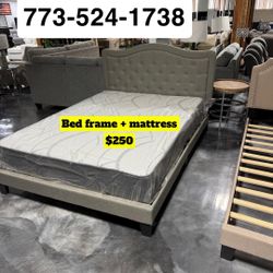 Platform Bed Frame Headboard With Mattress Included Brand New Set $250 Only 