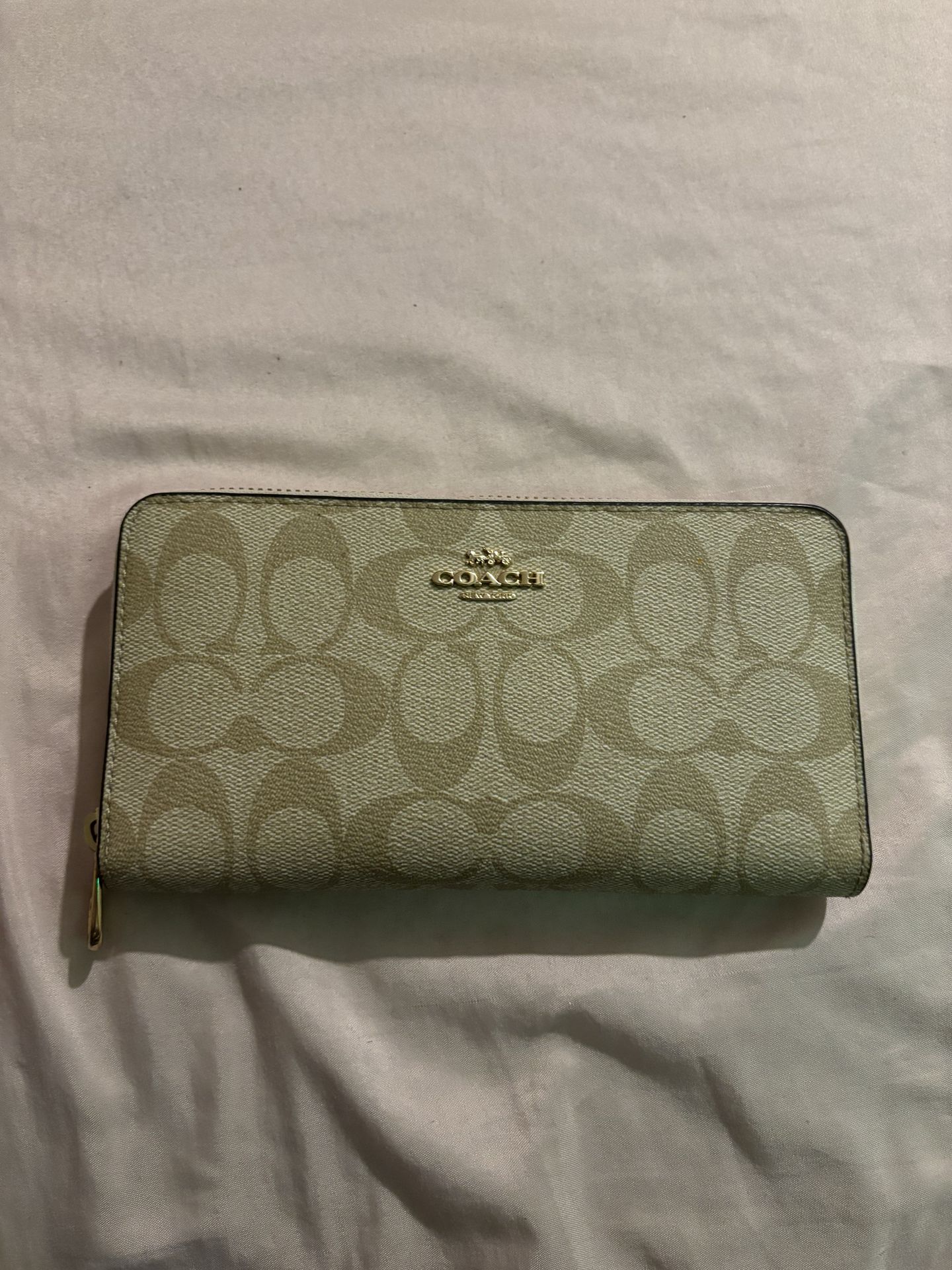 Coach Signature Zip Wallet — New