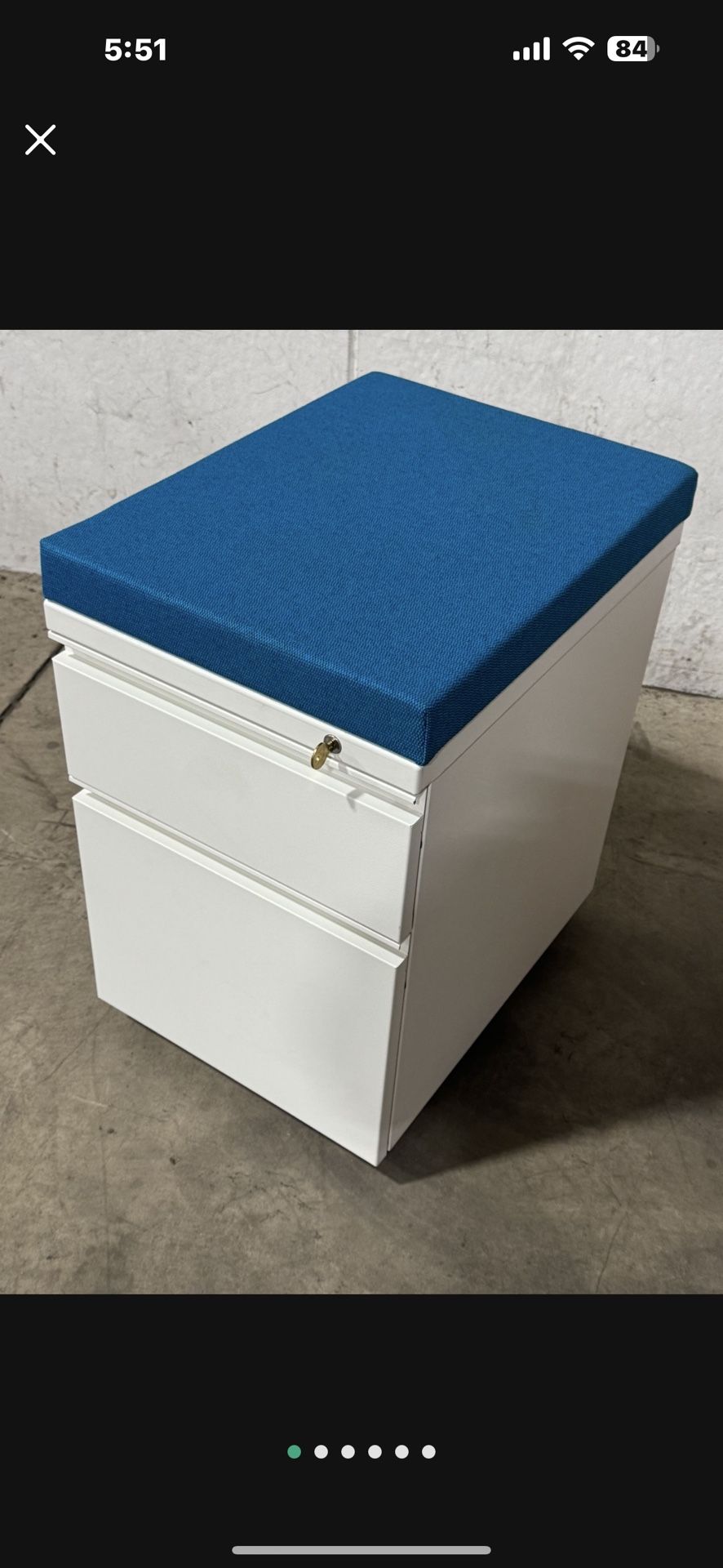 Rolling File Cabinet with Drawer Storage (Lockable)