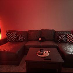 Dark Brown leather Couch