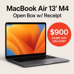 🔥 MacBook Air 13” M4 – Open Box w/ Receipt – Same Day Delivery – $900