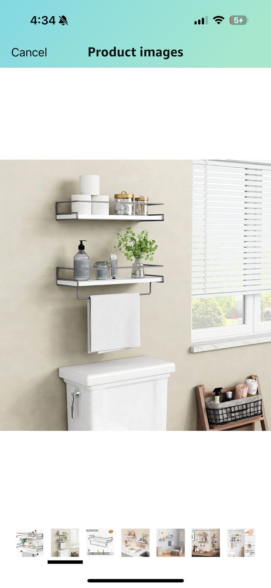 white/black floating shelves