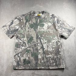 RHYME Men's Size Medium Green Camo Camouflage Oversize Boxy T Shirt Y2K #668
