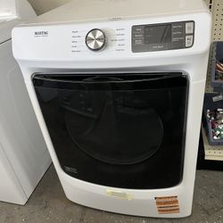 7.3 Cu Ft Stackable Dryer Gas - White 