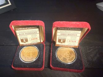 Alex Rodriguez & Greg Maddux Bronze Mint Coin