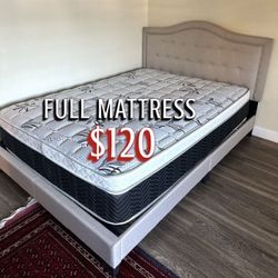 Full Size Pillow Top Bamboo Brand Mattress New 