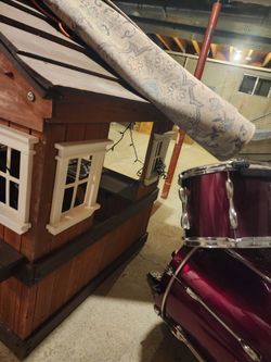 Wooden Playhouse With Sink