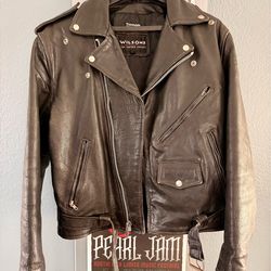 Vintage leather motorcycle jacket