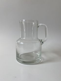 vintage clear glass pitcher