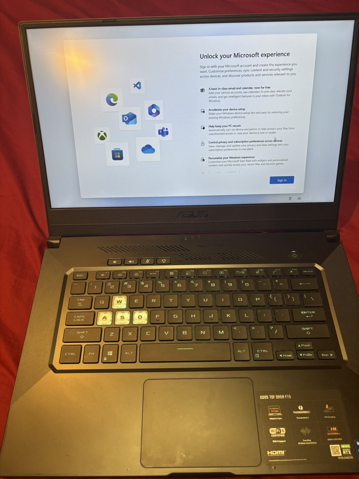 Asus TUF Dash F15 RTX 3050ti Gaming Laptop