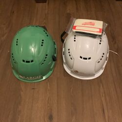  White Green Type 2 Class C Vented Safety Helmet