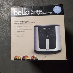 Bella Pro Series 8qt Touchscreen Digital Air Fryer, Stainless Ste