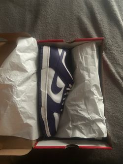 White/Purple Nike Dunk Low (size 14)