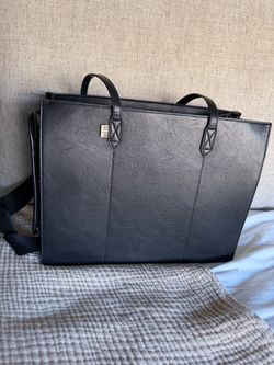 BÉIS Black Vegan Leather Tote Bag