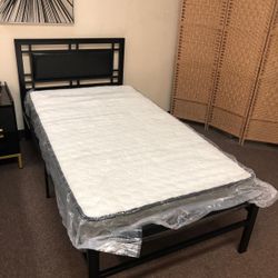 Twin Bed Frame With Mattress 