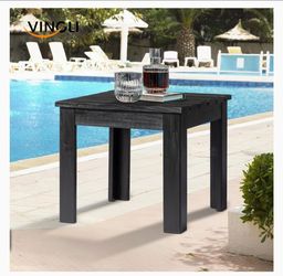 Vingli Black Outdoor Side Table 2×$75
