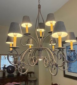 Custom hand forged chandelier