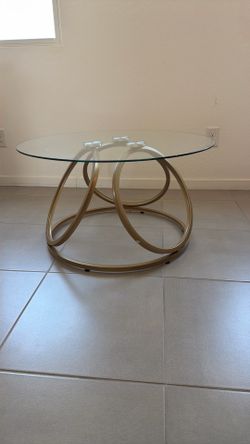 Coffee Glass Table 32”WX18” H