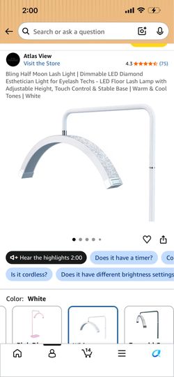 Lash tech lamp