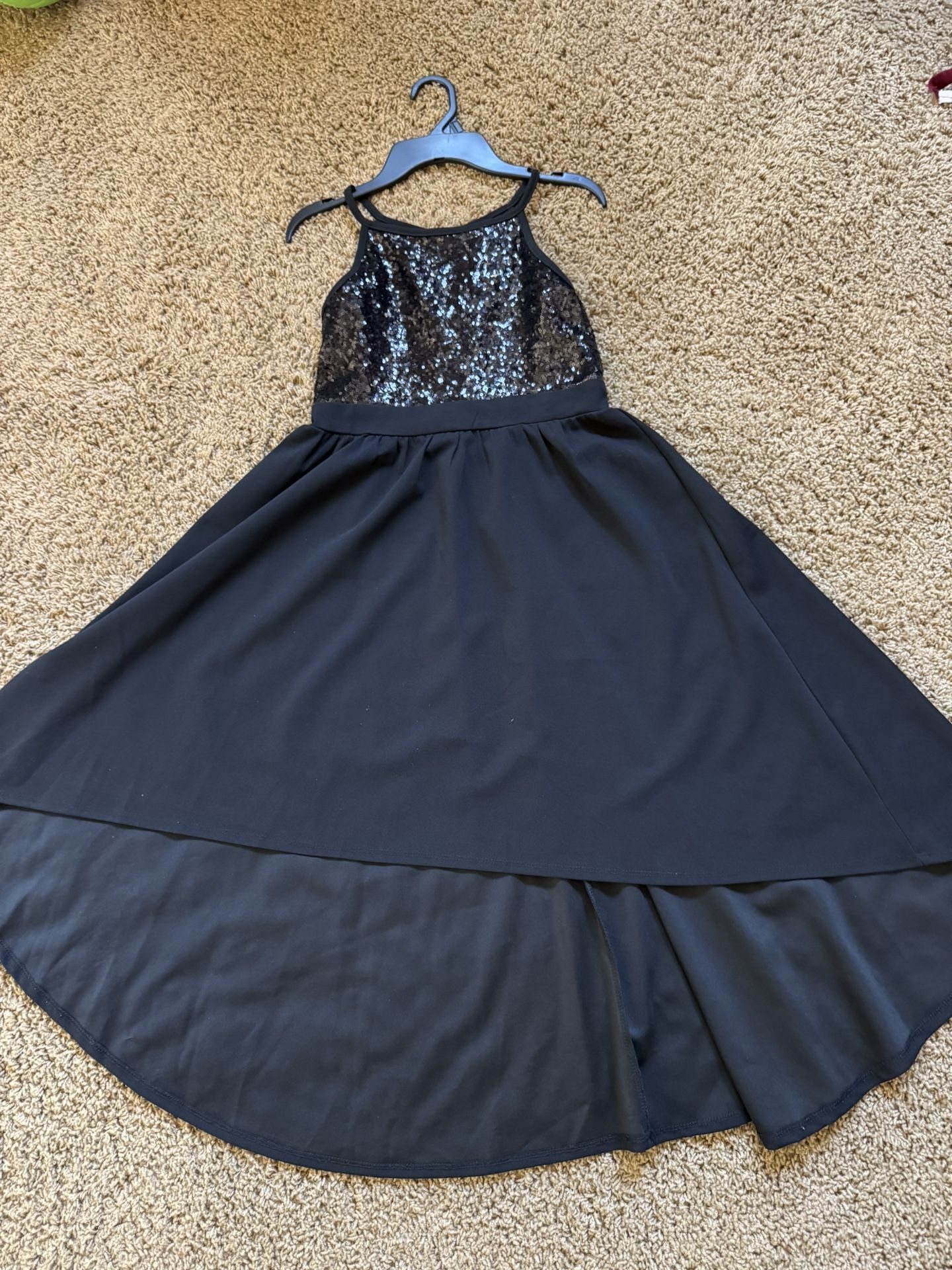 Girls Size 12 Calvin Klein Sequin Black Dress