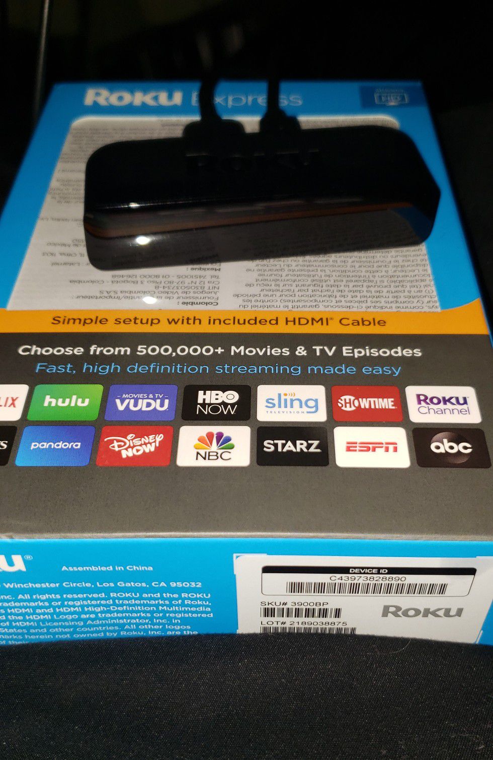 Roku uhd/hdmi player New in original box best offer takes it today
