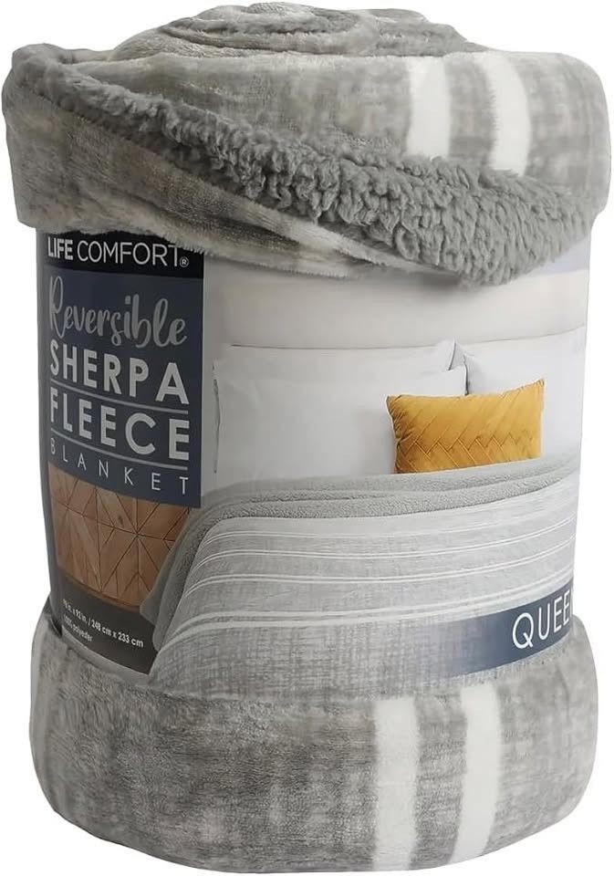 Sherpa Fleece Blanket Reversible