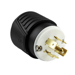 ENERLITES - Industrial Grade Locking Plug, 20A, L21-20P - BLACK