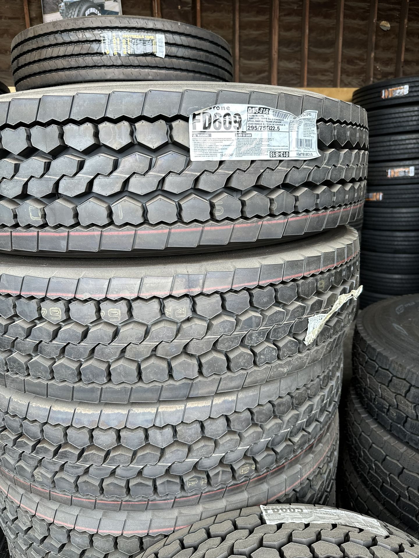 295/75r22.5 Firestone FD609 Drive Tires
