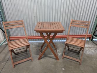 Rustic Brown Hardwood Outdoor Patio Table and Chair set