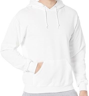 Heavy 80% Cotton 20% Polyester Adult Pullover White Hoodie M, L, XL