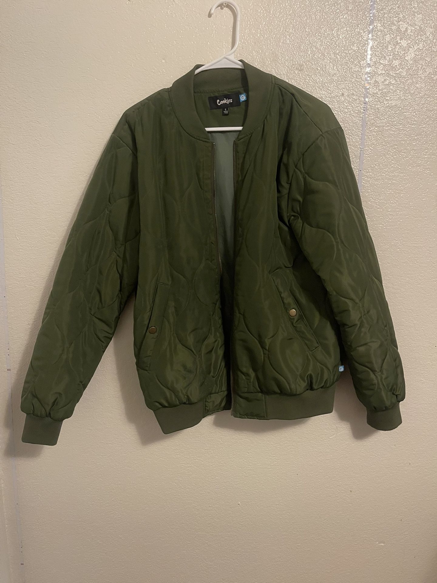 Cookies SF Quilted Bomber Jacket – Olive Green