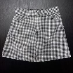 Black and White Checkered Skirt