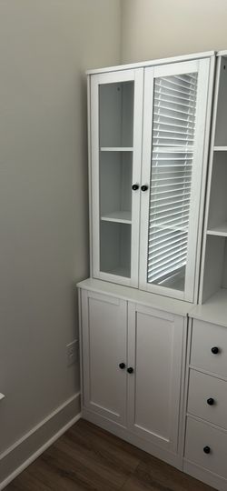 Bookshelves with glass door