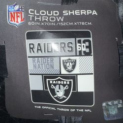 Raiders cloud Sherpa throw 60x70 