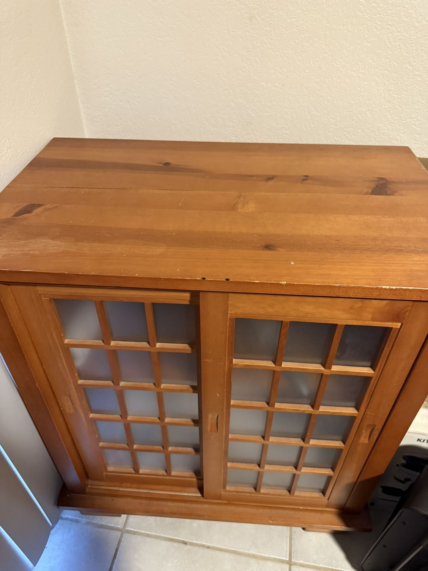 Small Cabinet With Sliding Doors