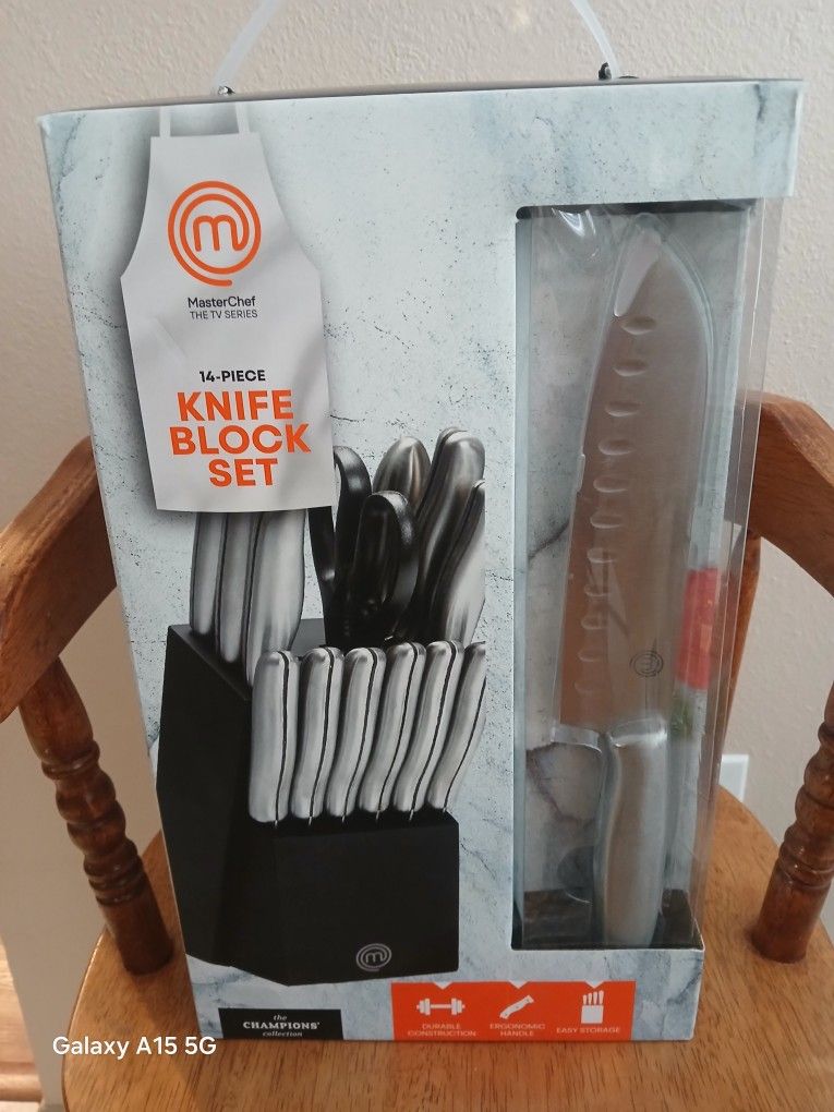 Butcher Block Knife Set