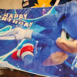 Sonic Birthday Banner