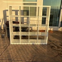 White 16-Cube Office Organizer / Display Shelf