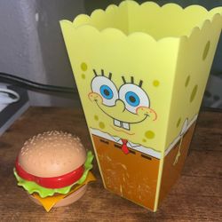 Mini SpongeBob Popcorn Bucket Krabby Patty Toys