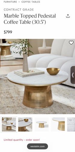 West Elm Marble Coffee Table