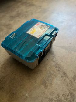 Two Level Magnum 3449 Tackle Box, Sandstone/Blue