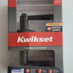 Kwikset Trafford Smartkey Matte Black Keyed Entry Door Lock 