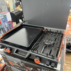 Blackstone Adventure Ready 12"x14" Propane Camping Griddle with Side Burner