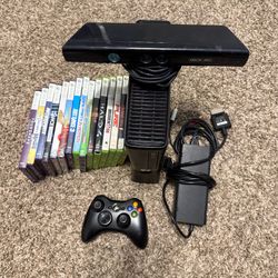 Xbox 360 slim with Kinect and Kinect games!!