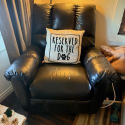 Faux Leather Recliner 