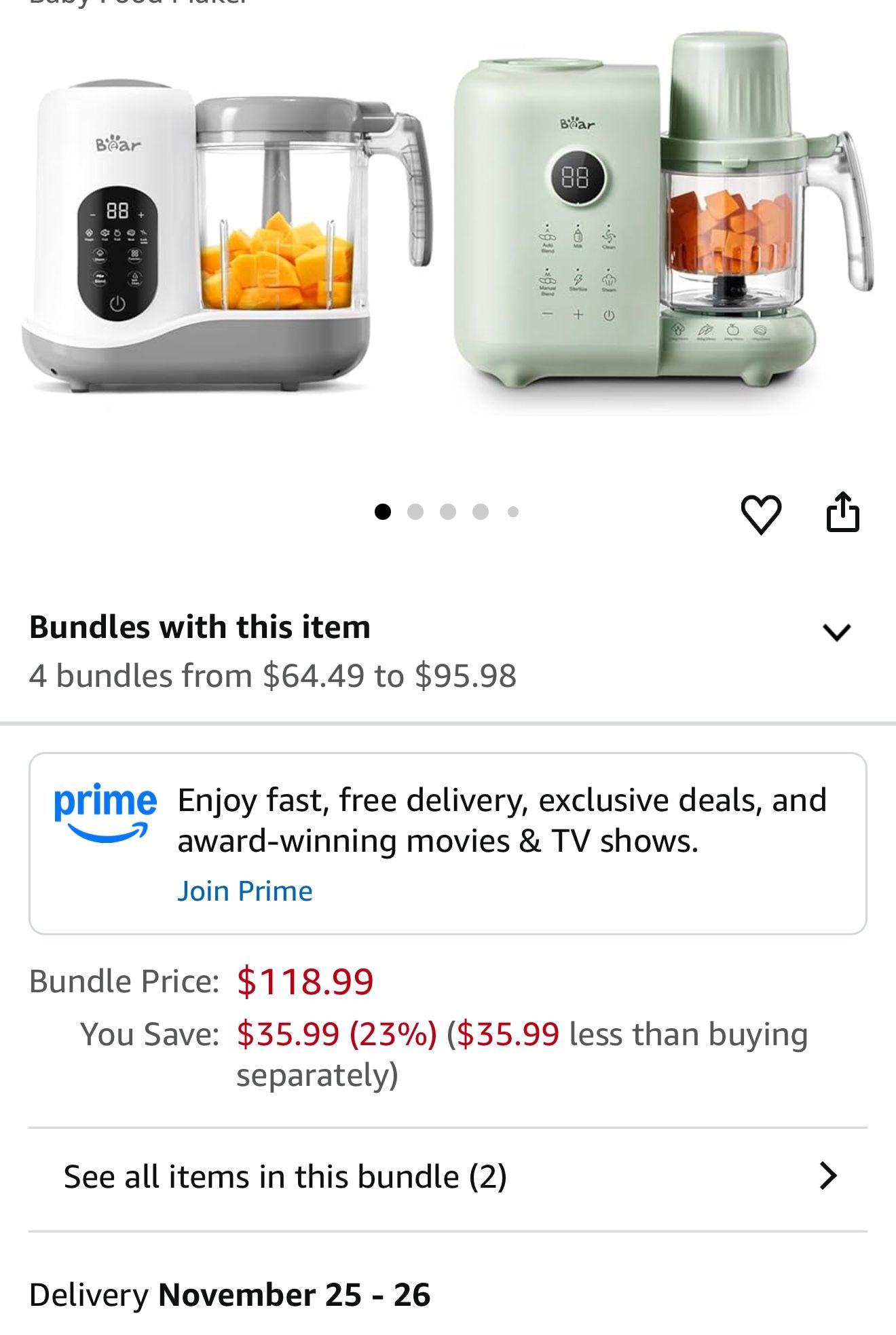 Baby Food Maker SKU: SJJ-M03P1 Model: BFP-1500E