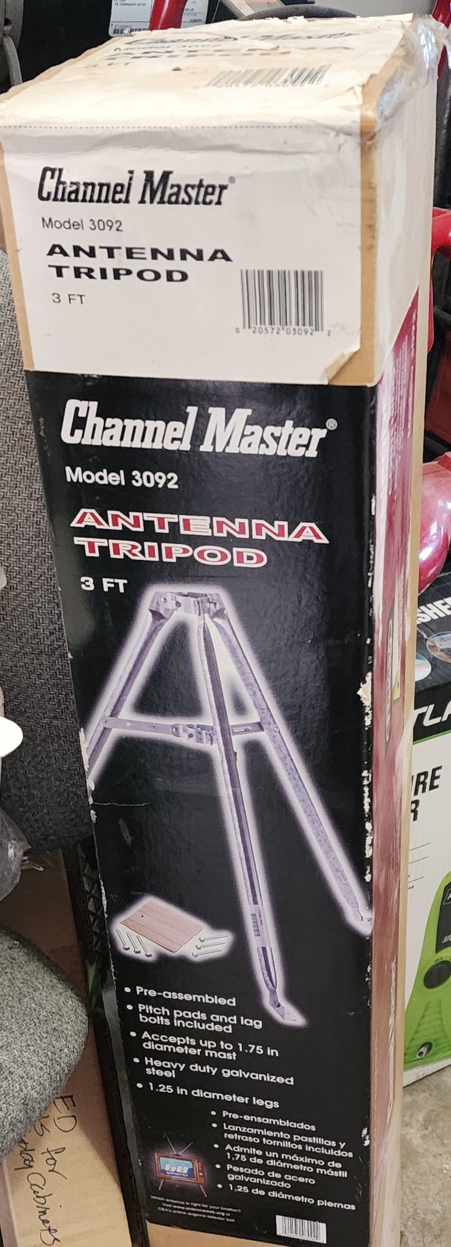 Channel Master 3 foot Tripod Model 3092