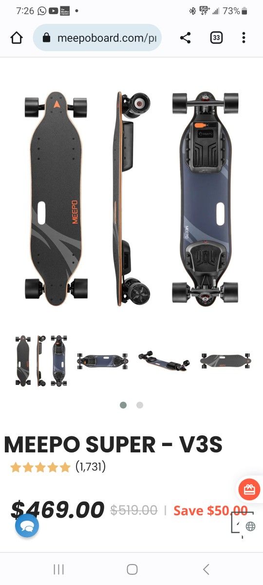 Meepo V3 Electric Skateboard Specs